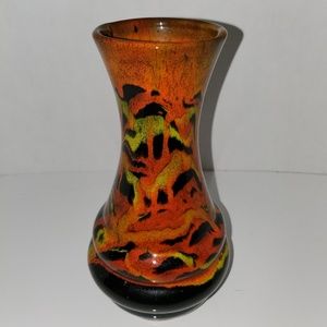 Mid Century Drip Glaze Vase